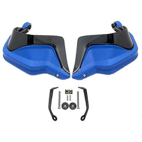 Protège-mains pour motos VOGE 650DS, 650 DS, 500DS, 300DS et 500R : protections pour leviers de frein et d'embrayage, pare-brise inclus (bleu et noir).