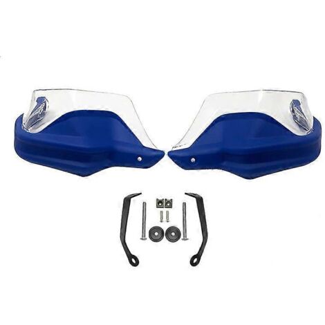Protège-mains pour motos VOGE 650DS, 650 DS, 500DS, 300DS et 500R : protections pour leviers de frein et d'embrayage, pare-brise inclus (bleu transparent).