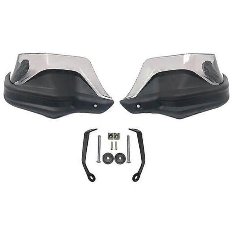 Protège-mains pour motos VOGE 650DS, 650 DS, 500DS, 300DS et 500R : protections pour leviers de frein et d'embrayage, pare-brise inclus (noir et gris).