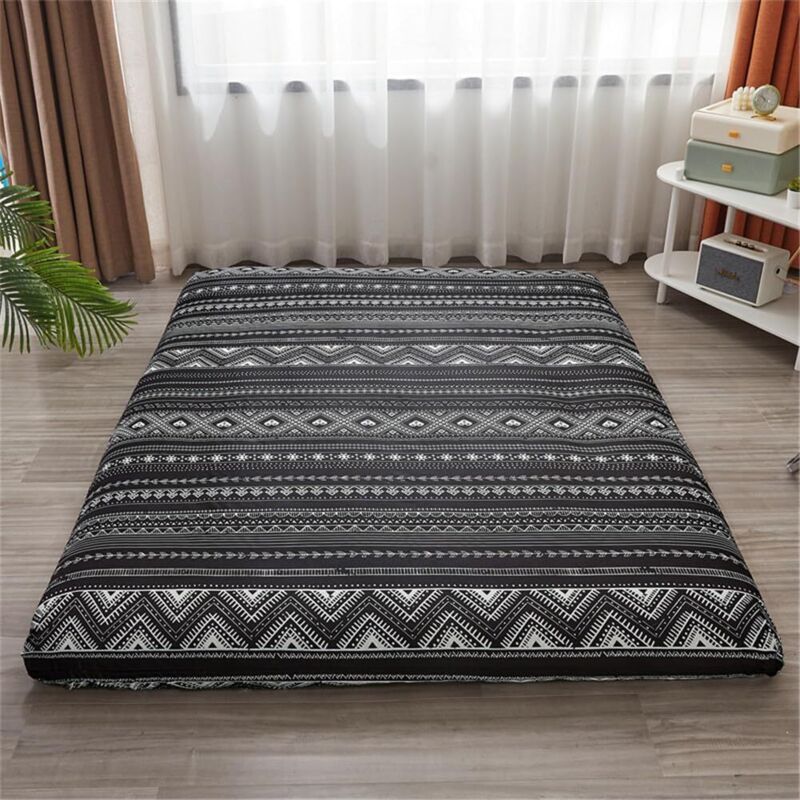 Sstrwgood Schwarz Protège-Matelas 135X200 Cm À Fermeture Éclair, Doux/Respirant, Protection Intégrale 360°, Boho Noir