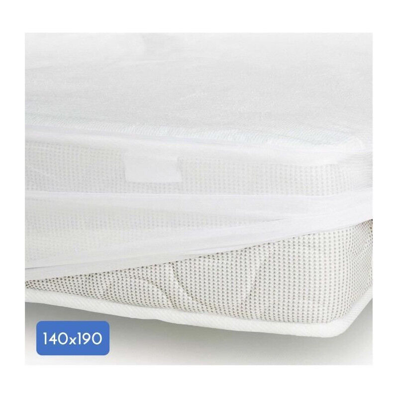 Lovely Home - Protege-matelas - 140 x 190 cm x 25 cm - 100% Coton - 170 G/M2