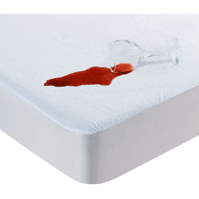 Protège Matelas 140x190 cm, Drap-housse Imperméable et Micro Respirante, lavable en machine, Housse de Matelas Silencieuse, Adaptée Pour L'école, Le