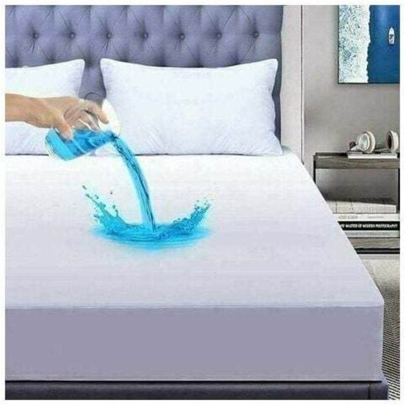 Protege Matelas 200x200 cm Imperméable, Bambou Alèse Protege, Doux Hypoallergénique Alese 200x200cm,Anti Acarien et Bactérien,Respirable,Couvre de