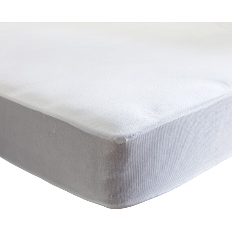 Terre De Nuit - Protège matelas molleton 100% coton bio - bonnet 27 cm 90x190