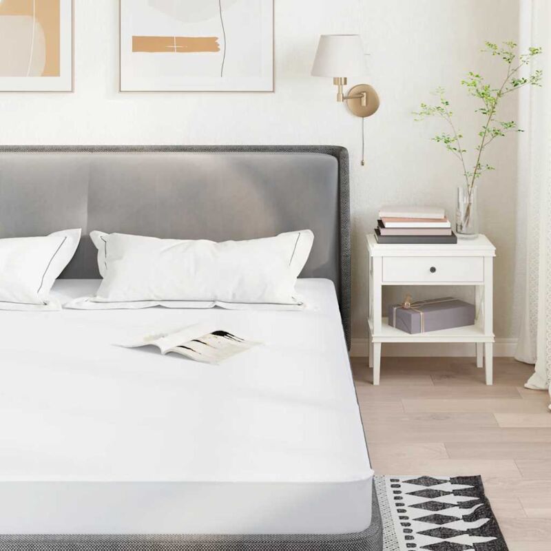 Protège-matelas blanc 140x190 cm imperméable Vidaxl
