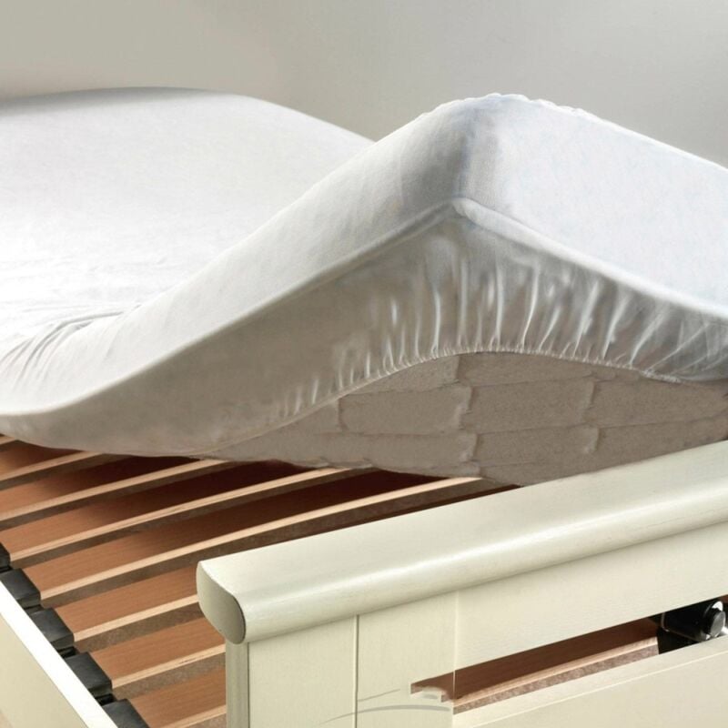 Protège matelas éponge imperméable 140x190 bonnet 30 cm