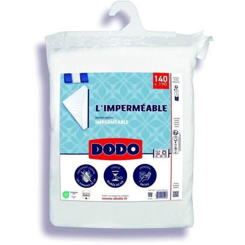 Dodo - Protege matelas imperméable - 140x190 cm - Coton/Polyester - Anti punaise de lit