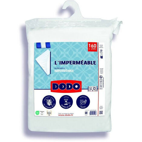 Protège-matelas imperméable - 160x200 cm - Coton/Polyester - Anti-punaises de lit