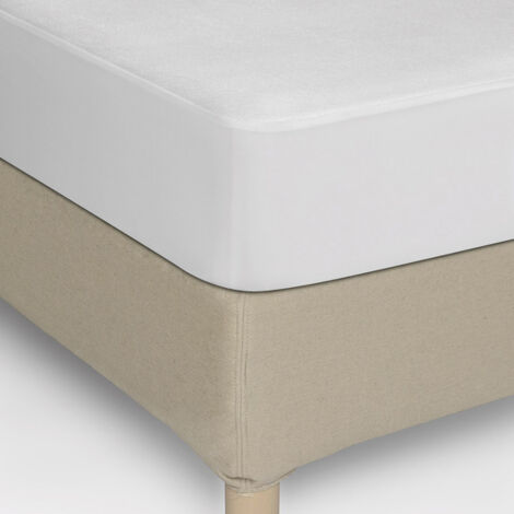 Protège matelas imperméable 60 x 120 cm – Dessus éponge 80% polyester – Bonnet extensible jusqu’à 25 cm – Résistant aux lavages – Univers Decor