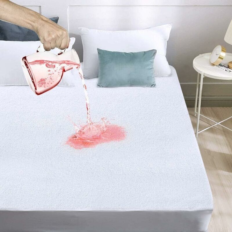 Protège Matelas Imperméable Bonnet Rabat 40cm Souple et silencieuse Protège Matelas pour Lit Adulte et Enfant (160 x 200 +30cm, Coton)