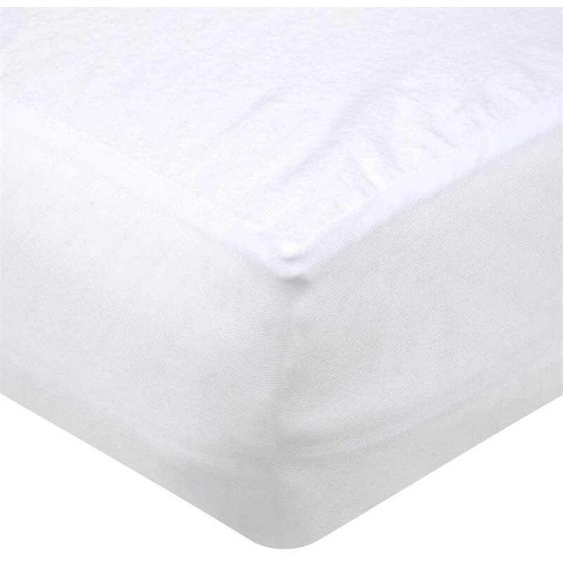 Protège-matelas molleton coton imperméable blanc 140x190/200 cm Protège-matelas molleton coton imperméable blanc 140x190/200 cm