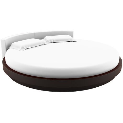 Protège Matelas Rond Molleton 100% Coton Bonnet 30 cm Diamètre 215 cm