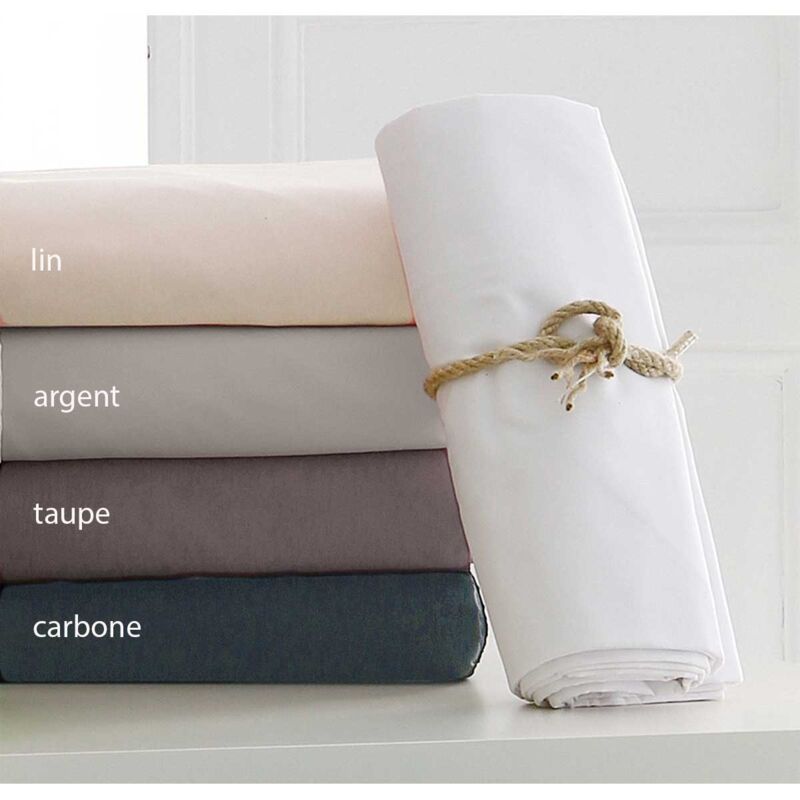 Protège oreiller en tencel Blanc 50x70 cm