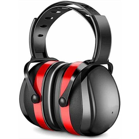 Casque de protection oreille anti bruit. 30 dB. Noir/Rouge - Matijardin