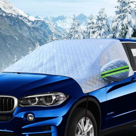 JUSCH Protege Pare Brise Hiver,Couverture Pare-Brise Voiture,Bâche Pare Brise pour Voiture SUV（230×145cm）