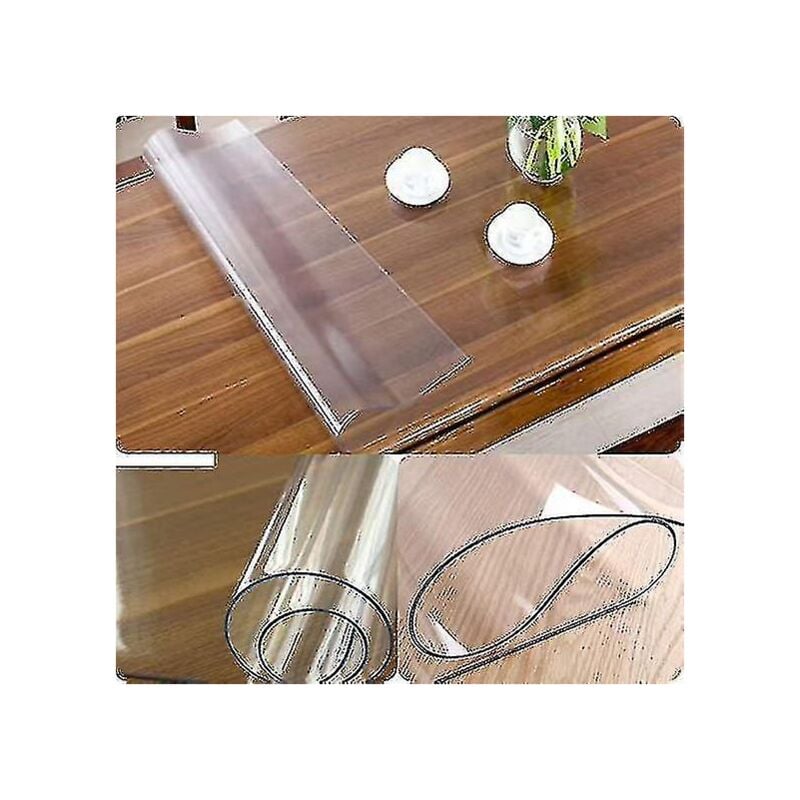Crea - Protège Table Pvc Nappe/Protecteur De Table Transparent Sur Mesure (dispo En (160x90 Cm)