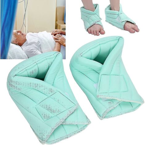 Protège-talon Coussin de talon Protège-cheville Protège-oreillers pour plaies de pression et maintien au chaud Housse de correction des pieds pour personnes âgées (gre- dontodent