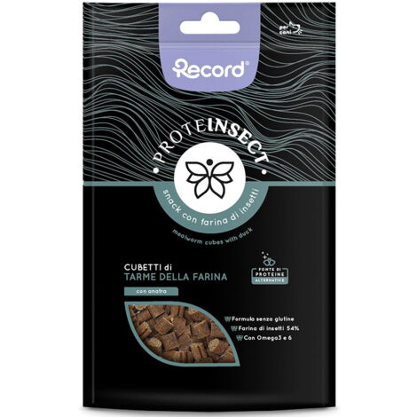 Proteinsect Cubetti di tarme della farina con anatra per cani 12 confezioni x 70 g cad.