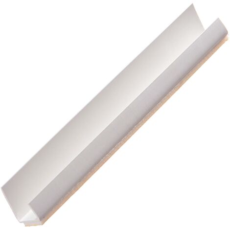 PROTEKTOR 3735 PVC Einfassprofil, Abschlussprofil, selbstklebend 250cm 50 St., 125mm, Weiß Kantenschutz für Rigips, Trockenbau, fachgerechte Verarbeitung