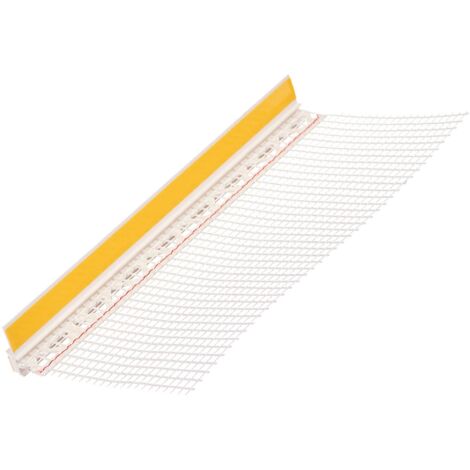 PROTEKTOR 37909 PVC Anputzleiste mit Schutzlippe & Gewebe Stärke 9 mm 260cm 50 St Weiß