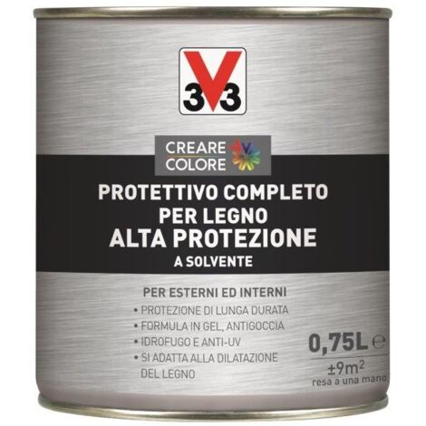 PROTETTIVO COMPLETO PER LEGNO ALTA PROTEZIONE A SOLVENTE SATINATO TRASPARENTE 0,75LT