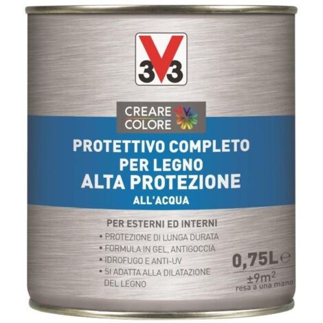 PROTETTIVO COMPLETO PER LEGNO ALTA PROTEZIONE ALL'ACQUA SATINATO TARSPARENTE ALL'ACQUA 0,75LT