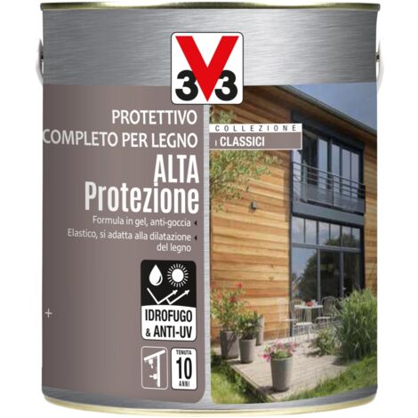 protettivo completo per legno alta protezione collezione i classici - noce chiaro - 2,5 litri
