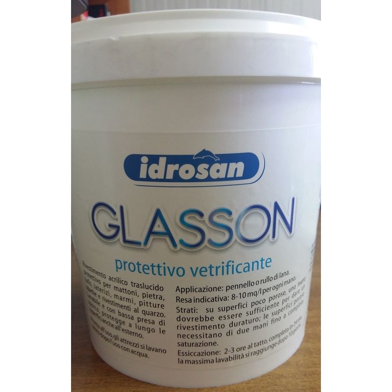 Sicashop - Protettivo Vetrificante Glasson Idrosan 1l per mattoni, pietra, tufo e marmi