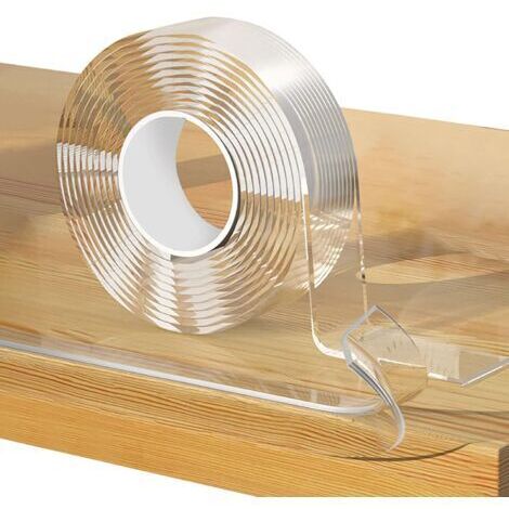 Protezione angolare trasparente per tavoli, mobili, con nastro nano preadesivo extra forte, ideale per proteggere tavoli e mobili per bambini (spessore 1 mm).