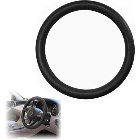 Protezione antiscivolo in silicone per volante auto, protegge e decora il volante da 33 a 42 cm, coprivolante in silicone per auto, facile manutenzione, elegante nero - accessorio pratico ed estetico 