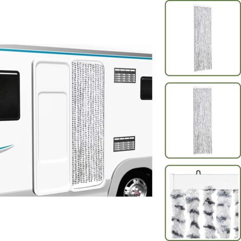 Protezione da insetti - vidaXL Zanzariera Grigio Chiaro e Grigio Scuro 56x185 cm Ciniglia - Tenda per casa