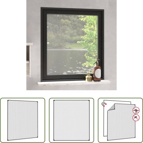 Protezione da insetti - Zanzariera Magnetica per Finestre Antracite 130x150 cm