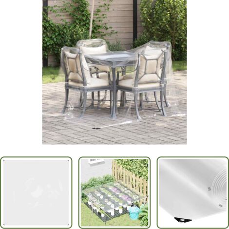 Protezione da pioggia -  Telone trasparente con occhielli 2x2 m PVC