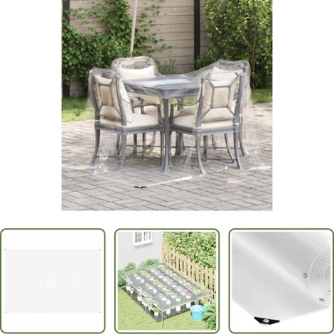 Protezione da pioggia -  Telone Trasparente con Occhielli 2x3 m in PVC