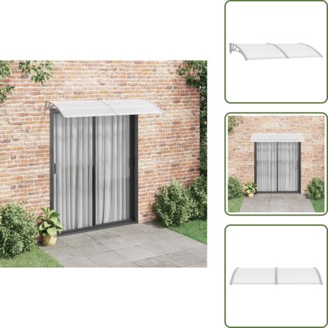 Protezione da pioggia - vidaXL Pensilina per Porta Grigia e Trasparente 200x75 cm in PC - Copertura per finestre