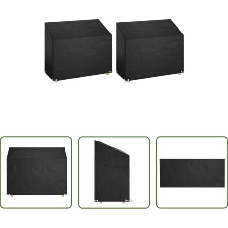 Protezione da sole -  Copri Panche Giardino 2pz 8Occhielli 160x70x70/88cm Polietilene