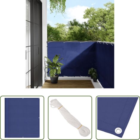 Protezione da sole -  Paravento da Balcone Blu 120x1000 cm 100% Poliestere Oxford