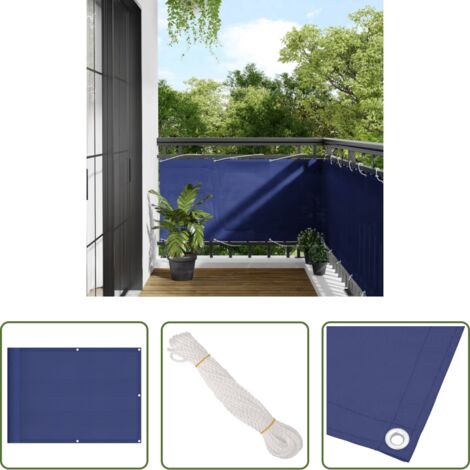 Protezione da sole -  Paravento da Balcone Blu 75x800 cm 100% Poliestere Oxford