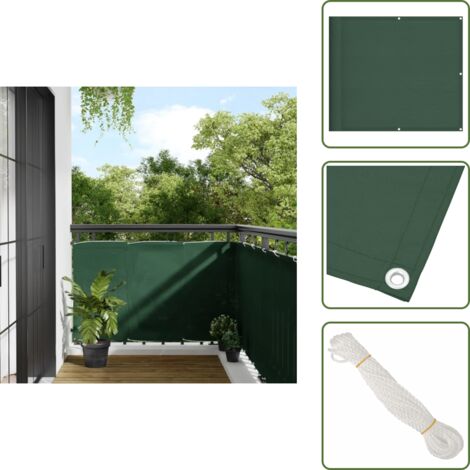 Protezione da sole - vidaXL Paravento Balcone Verde Scuro 90x700 cm 100% Poliestere Oxford - Schermo da balcone