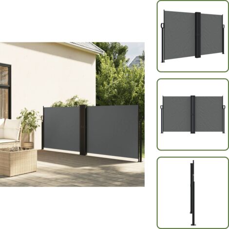 Protezione da sole - vidaXL Tenda da Sole Laterale Retrattile Antracite 140x600 cm - Privacy da giardino