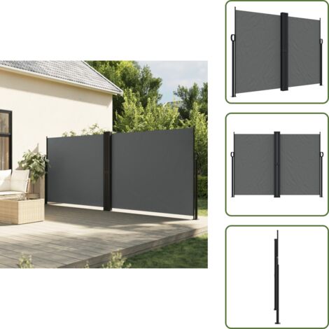Protezione da sole - vidaXL Tenda da Sole Laterale Retrattile Antracite 180x1000 cm - Privacy da giardino