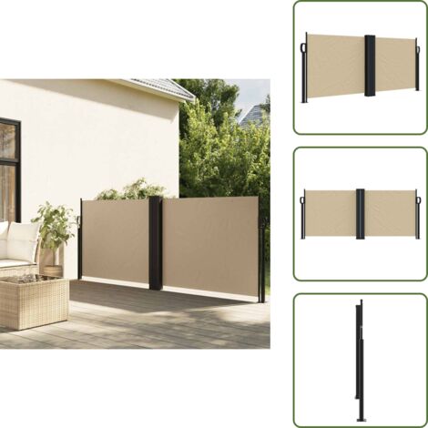 Protezione da sole - vidaXL Tenda da Sole Laterale Retrattile Beige 100x600 cm - Privacy esterna