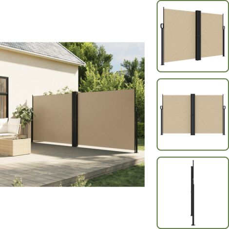 Protezione da sole - vidaXL Tenda da Sole Laterale Retrattile Beige 160x1200 cm - Privacy da giardino