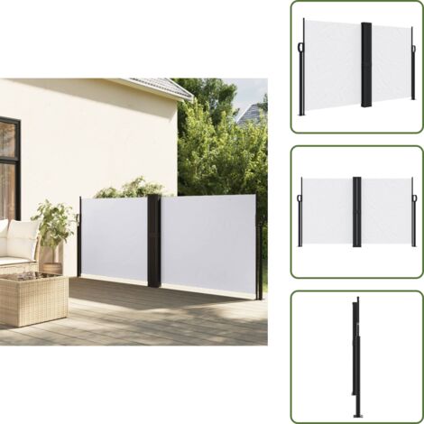 Protezione da sole - vidaXL Tenda da Sole Laterale Retrattile Bianco 140x600 cm - Privacy da giardino