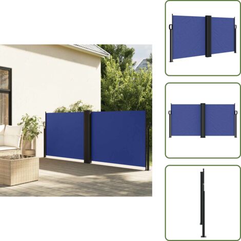 Protezione da sole - vidaXL Tenda da Sole Laterale Retrattile Blu 120x1200 cm - Privacy da giardino