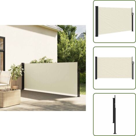 Protezione da sole - vidaXL Tenda da Sole Laterale Retrattile Crema 120x600 cm - Protezione da acqua