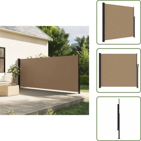 Protezione da sole - vidaXL Tenda da Sole Laterale Retrattile Tortora 180x600 cm - Tenda da balcone