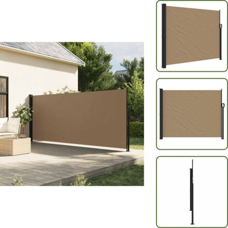 Protezione da sole - vidaXL Tenda Laterale Retrattile Tortora 170x300 cm - Protezione da vento