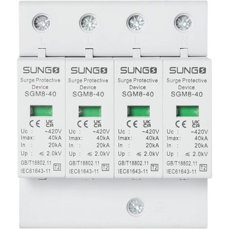 Protezione da sovratensione domestica trifase 220V 4P 40KA Din Rail Protezione da sovratensione a bassa tensione per protezione da fulmini