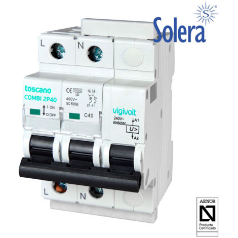 Protezione da sovratensione iga 2p 25a c 10ka solera